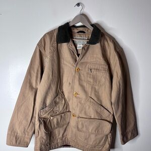 Vintage L.L. Bean Barn Chire Coat Jacket Corduroy Collar Size Medium